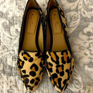 Women’s Me Too Cow Hair Leopard Pointed Toe Flats